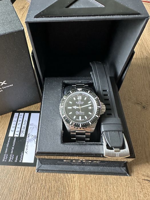 Vand ceas Edox SkyDiver Neptunian, diver 1000M, 44mm