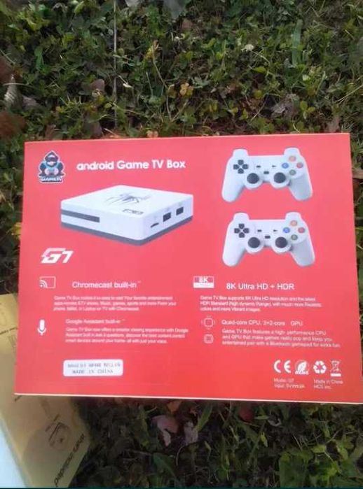 Нова G7 Android 14 Игрова конзола и tv box в едно 128GB 4GB 40000 игри