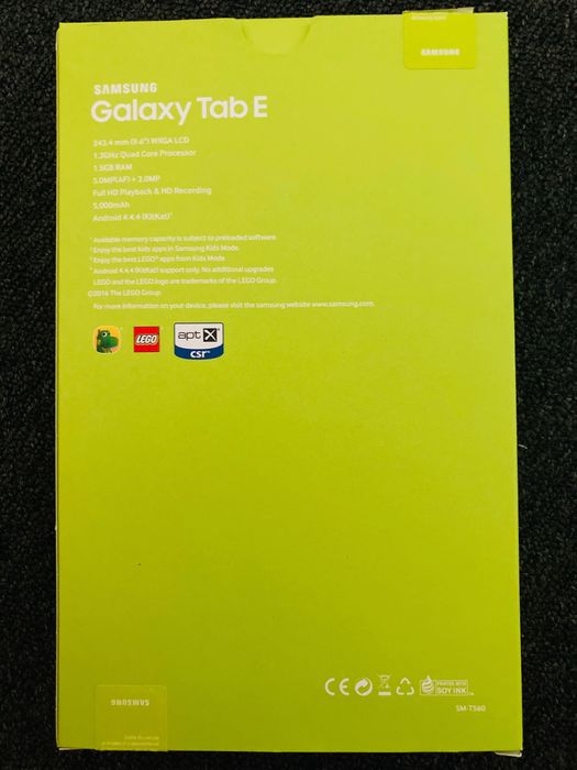 Samsung Galaxy Tab E Metallic Black