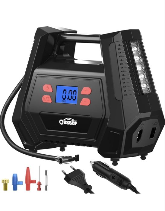 Компресор за кола, преносим въздушен компресор 12v 220V,