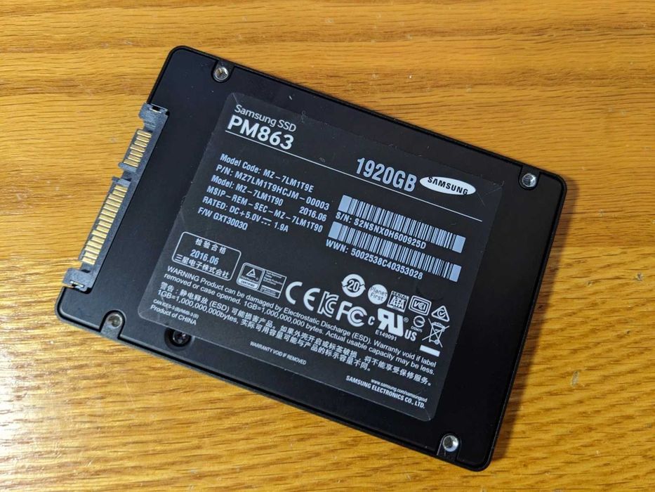 SSD дискове Samsung, SATA, 480gb-45eur, 960gb-98 eur, 1920gb-190eur, отлично състояние