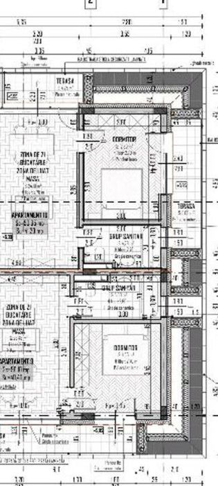 Apartament parter semifinisat 40 mp ,bloc nou.