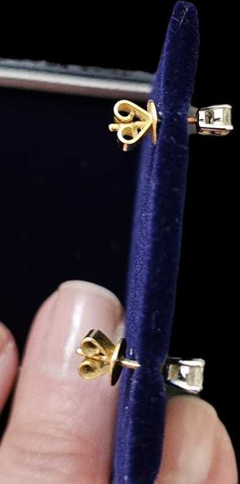 Cercei aur cu diamante