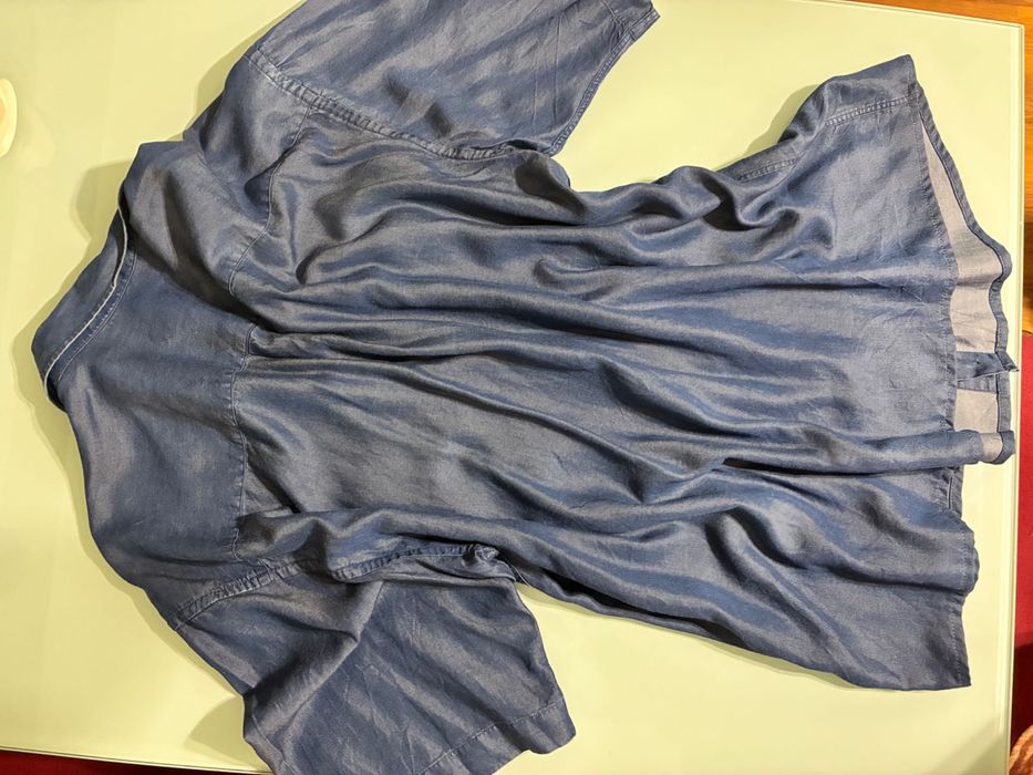 Нова риза, цвят деним, голям размер