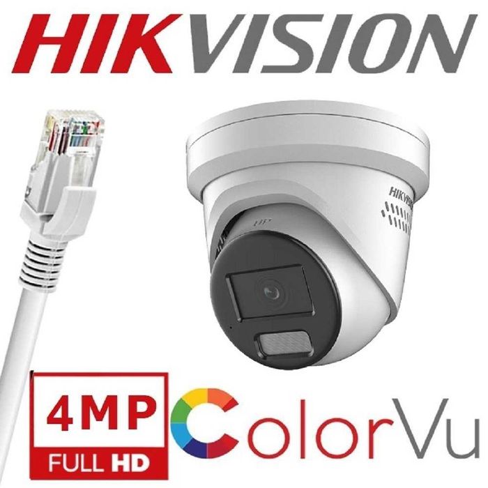 Camera supraveghere IP Hikvision DS-2CD2347G2-LSU/SL, Color Vu, POE