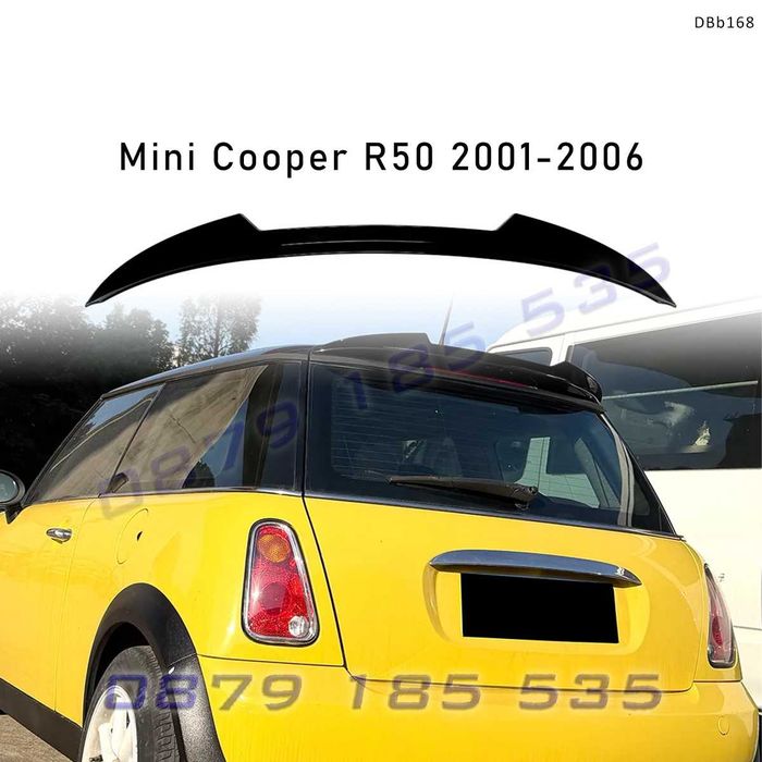 Заден спойлер за MINI Cooper R50 2001-2006, черен гланц – DBb168 лип багажник мини купър р50