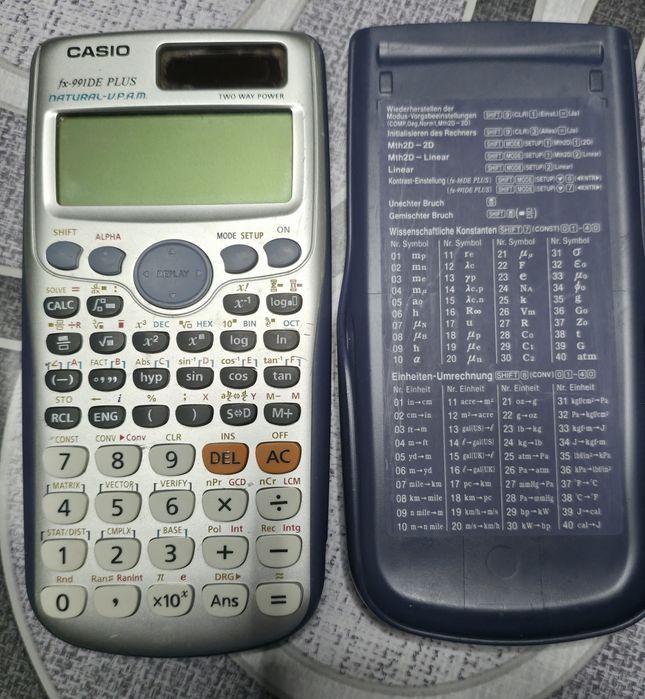 Calculator științific Casio fx-991DE PLUS - Solar & Baterie / Capac protecție