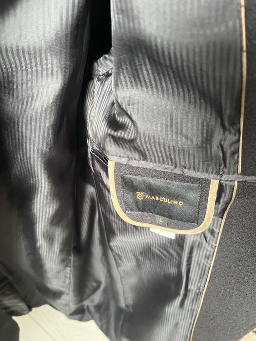 Черное пальто мужское