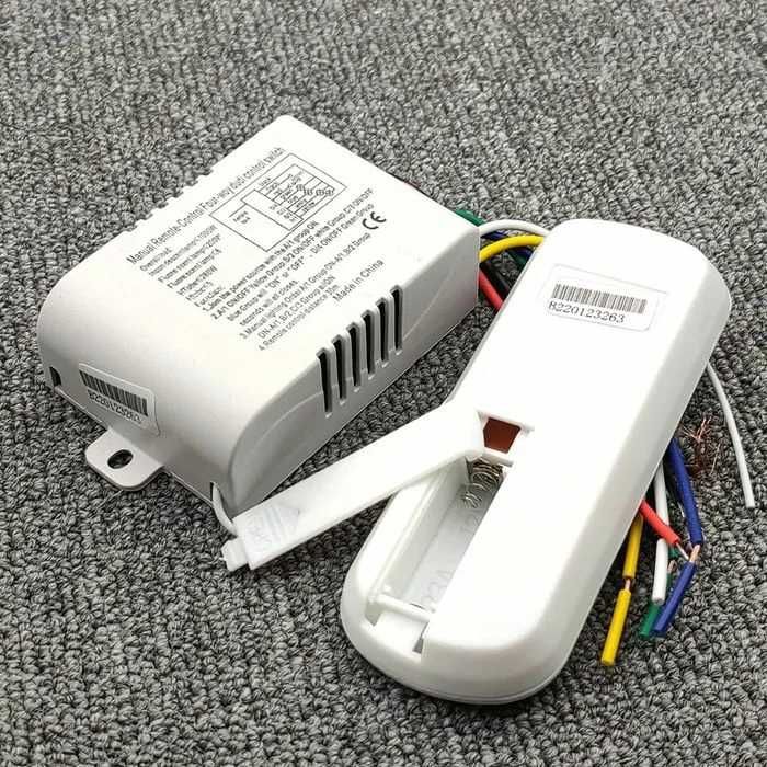 Intrerupator lumina cu telecomanda receptor 4 canale 220V lustra