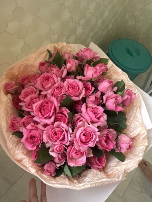 кустовые розы свежие