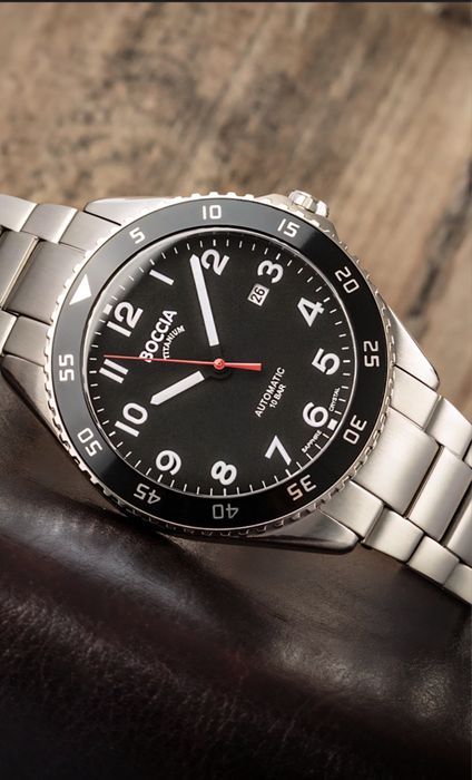 Ceas BOCCIA TITANIUM AUTOMATIC 3653-01 - Miyota 8215 , nou, cu acte și cutie originale.