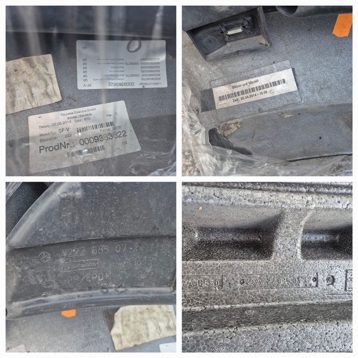 Предна броня Мерцедес W222 S class оригинална сива Mercedes С класа