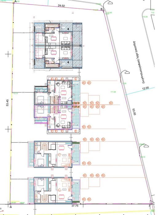 Продава нова 2 ет сграда 81м2 с вълшебна гледка море в Офринио, Гърция