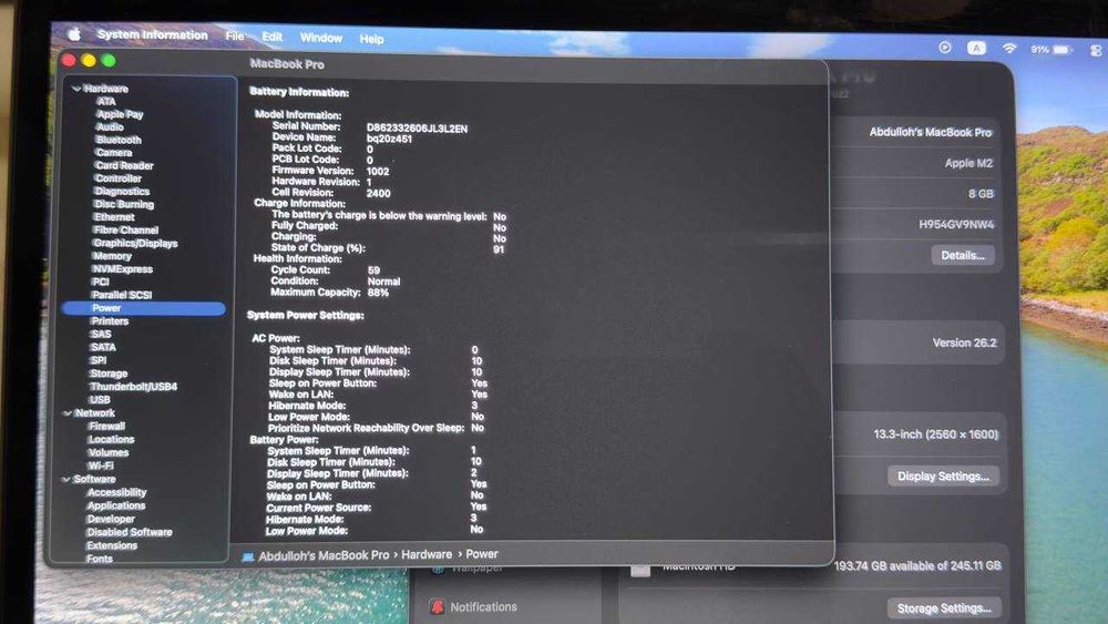 MacBook M2 Pro 8/256