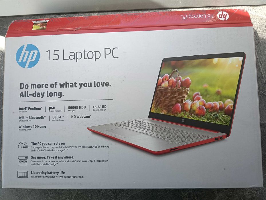 Vand Laptop HP Rosu, 8Gb DDR4, 15.6" la CUTIE