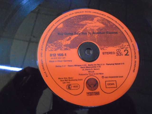 винил   пластинка   Yello  (Germany)