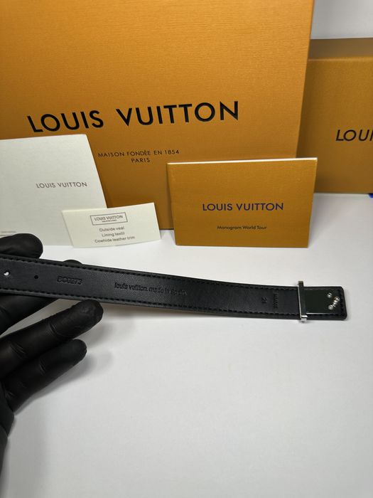 Louis Vuitton Brățară LV Neagră + Set Complet (Cutie, Săculeț, Pungă)