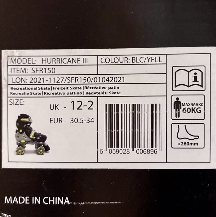 Patine cu rotile reglabile 31-34 Hurricane III