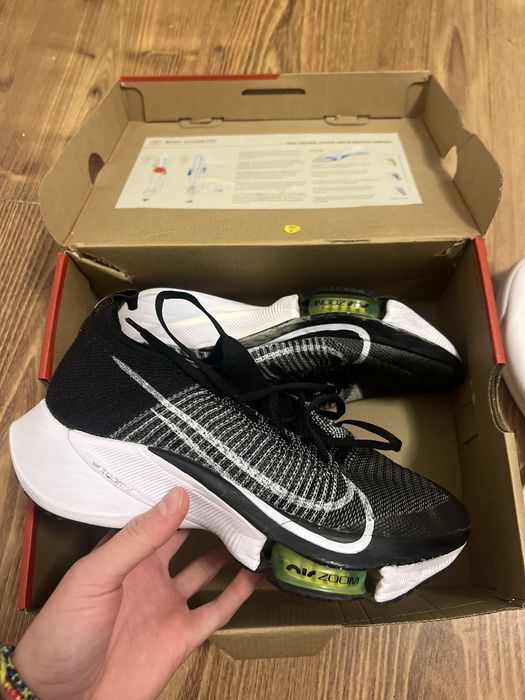 Nike Air Zoom Tempo NEXT% Flyknit Black White Volt Sneakers