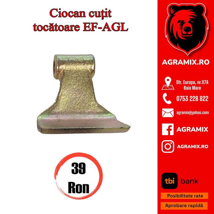 Cutit nou pentru despicatoare 37 T-22 T si ciocan tocatoare  Agramix