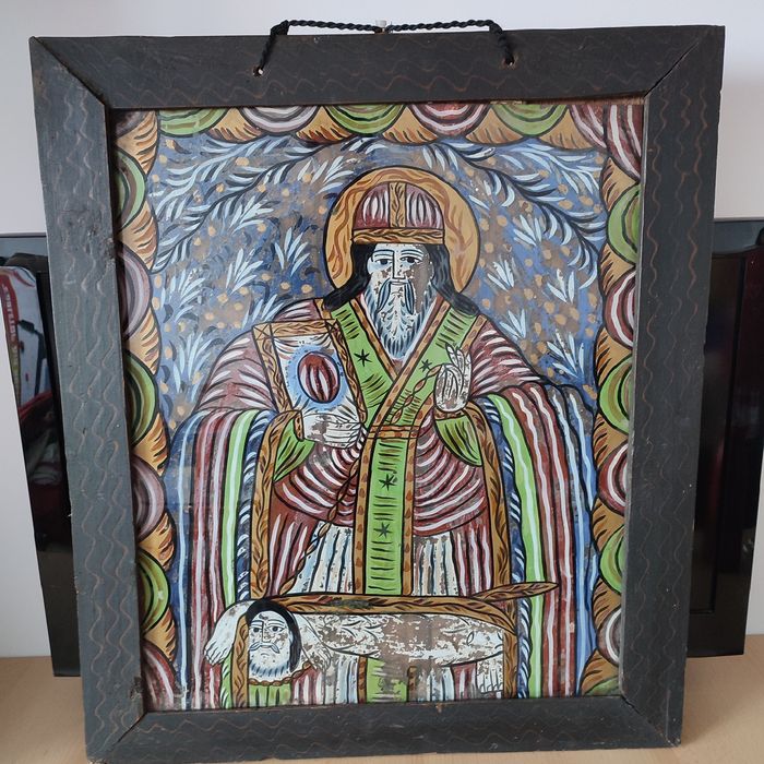 Icoana pe sticla sfarsitul anilor 1800