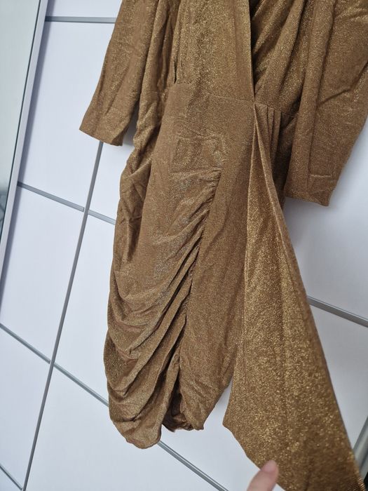 Rochie gold de seara Rinascimento