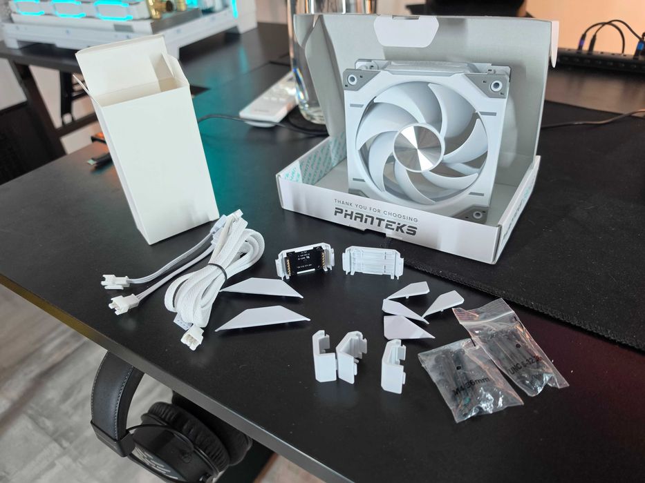 Phanteks D30 PWM 120mm D-RGB White, Regular Airflow, nou, nefolosit