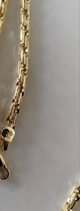 Lant colier aur model striat 14k unisex