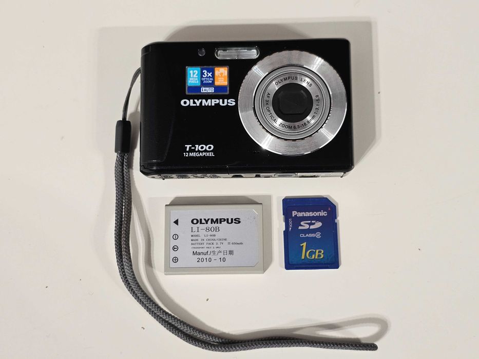 Y2K aparat foto digital compact Olympus T100 12MP 3xZoom