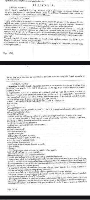 Mangalia ,teren pentru  investitie Bloc P+4, pensiune, duplex -litoral