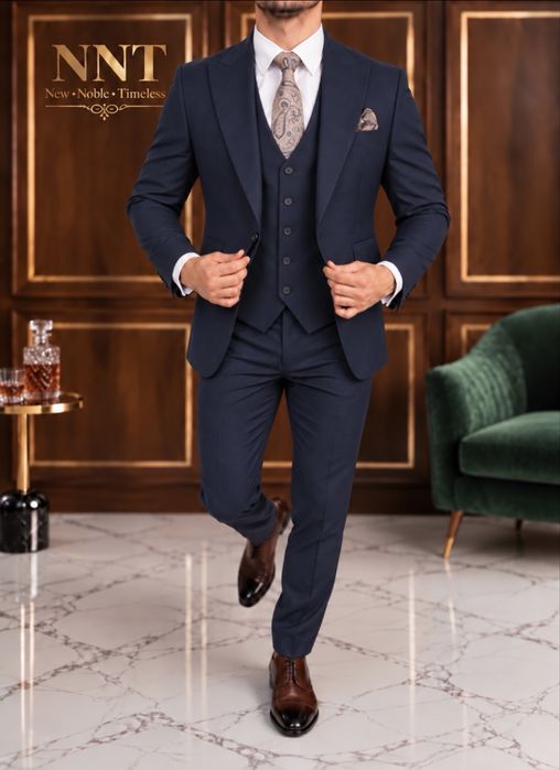 Costum Barbati 3 Piese 100% Lână 200S’ Nou