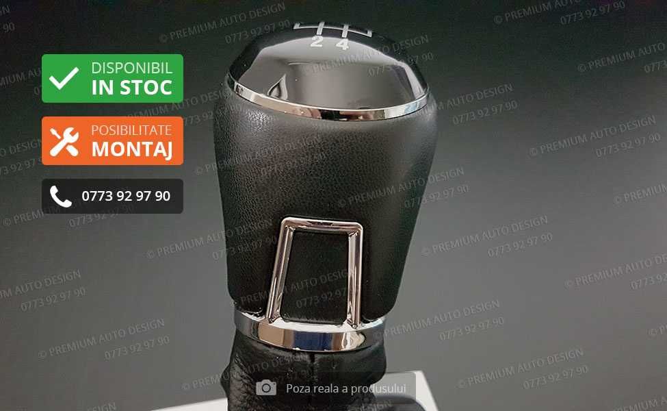 Schimbator viteze PIELE NATURALA (model 2) - VW Passat B6 / CC