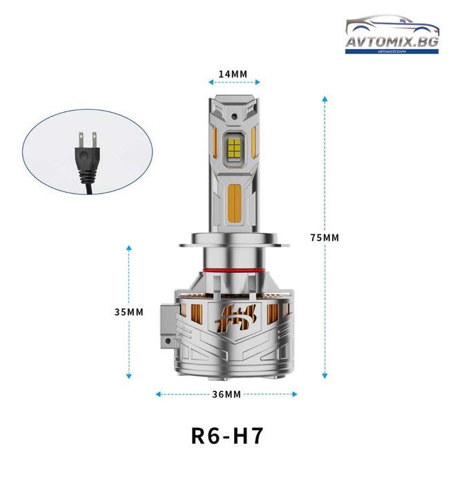 LED крушки H7 160W 10000LM,12-24V Canbus