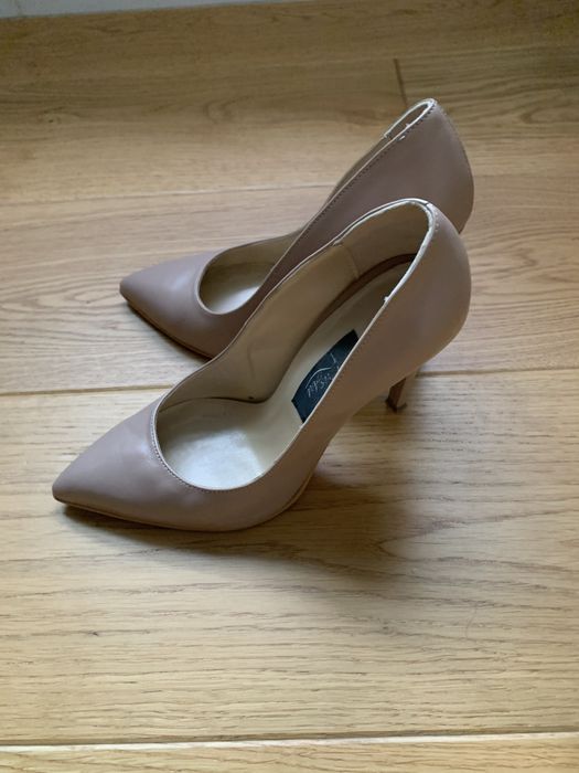 Pantofi nude piele stiletto, nr 35, Cris Art