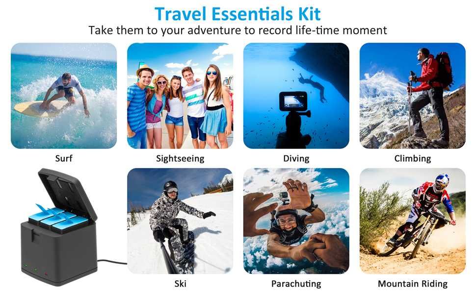 Комплект от 3 батерии и кутия COOLSHOW Hero 12/11/10/9-1800mAh