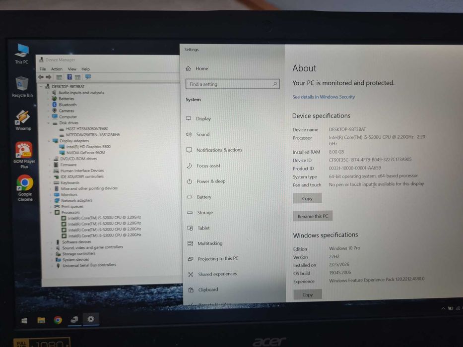 Laptop Acer Aspire V 15 Nitro - GAMING / Core i5 / GeForce 940