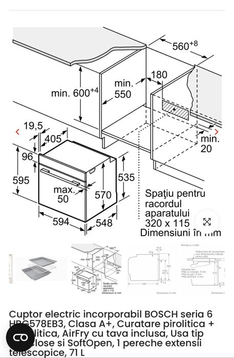 Cuptor Bosch Seria 6  hbg578eb3