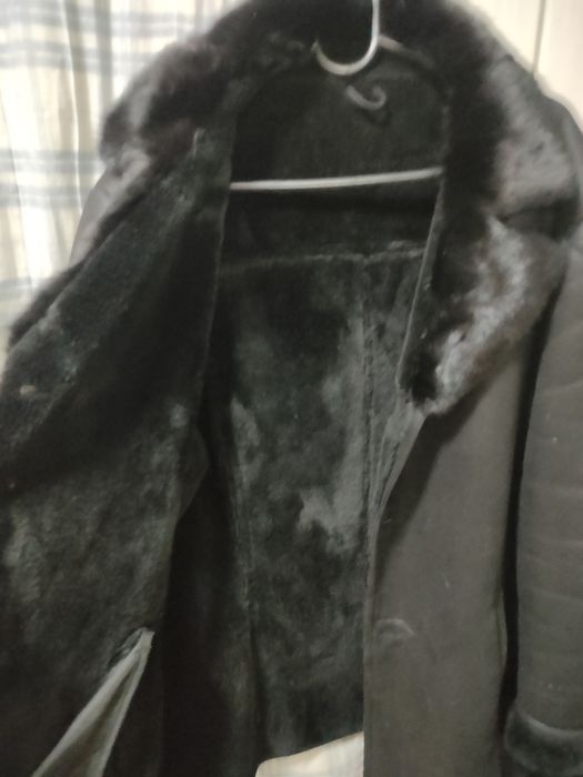 Дублёнка черном цвете