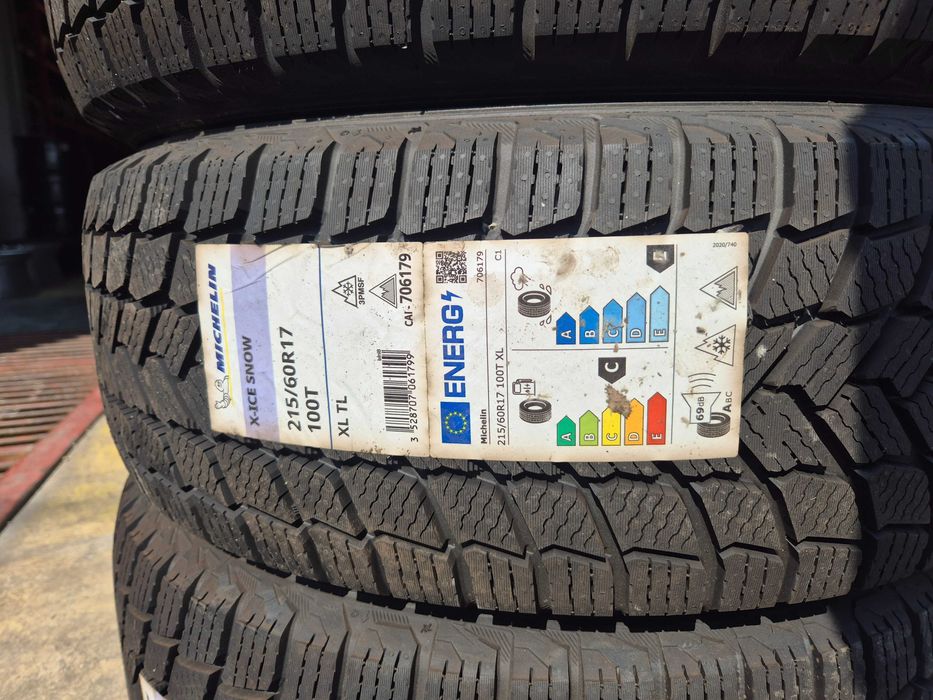 4 Anvelope M+S IARNA - 215/60/17 - Michelin ICE SNOW - NOU - DOT 2023 !
