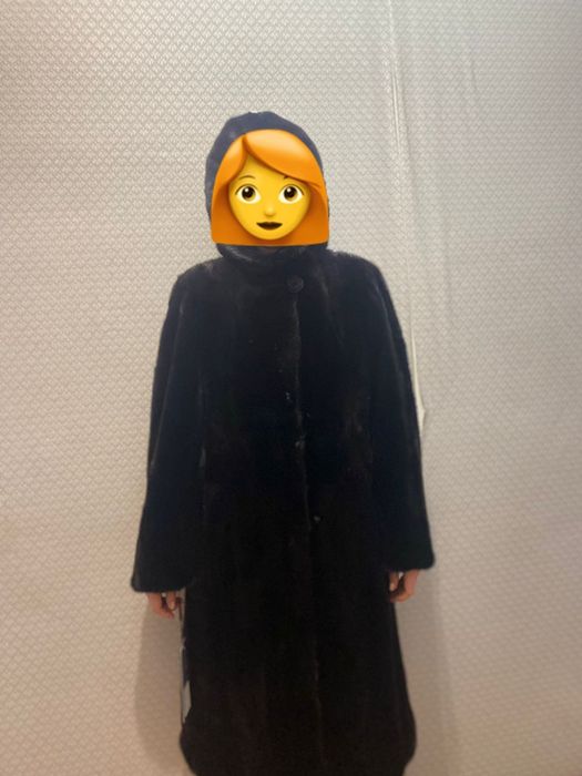 Шуба норковая черный