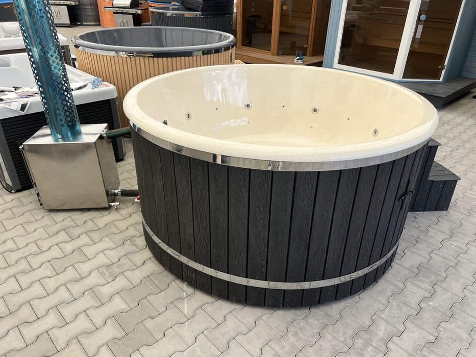 Ciubar Fibra De Sticla HIBRYD - Electric si pe Lemne - Wood Spa