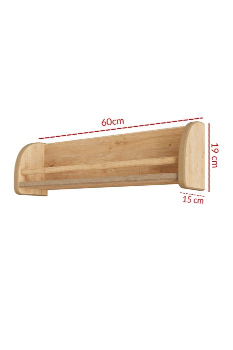 Етажерка за книги и играчки, Декоративен стенен рафт, МДФ