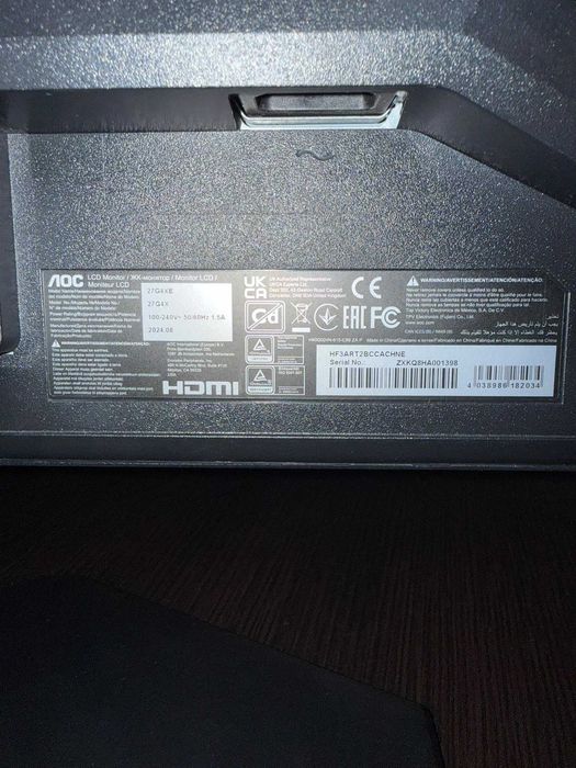 Monitor gaming AOC 27" 180 hz - Garantie