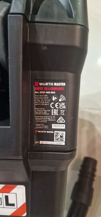 Прахосмукачка акумулаторна Wurth Master AMTS 18 L Compact