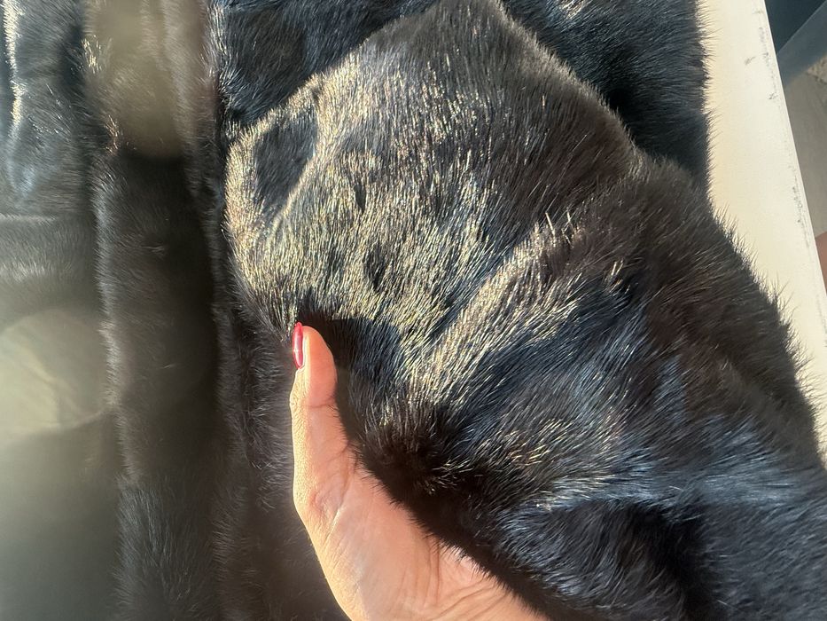 Норковая шуба с капюшоном