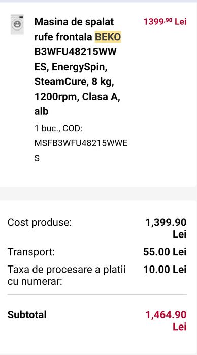 Mașină de spălat Beko