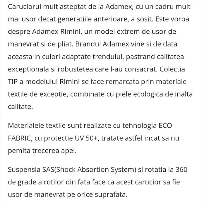 Vând cărucior Adamex 3 în 1