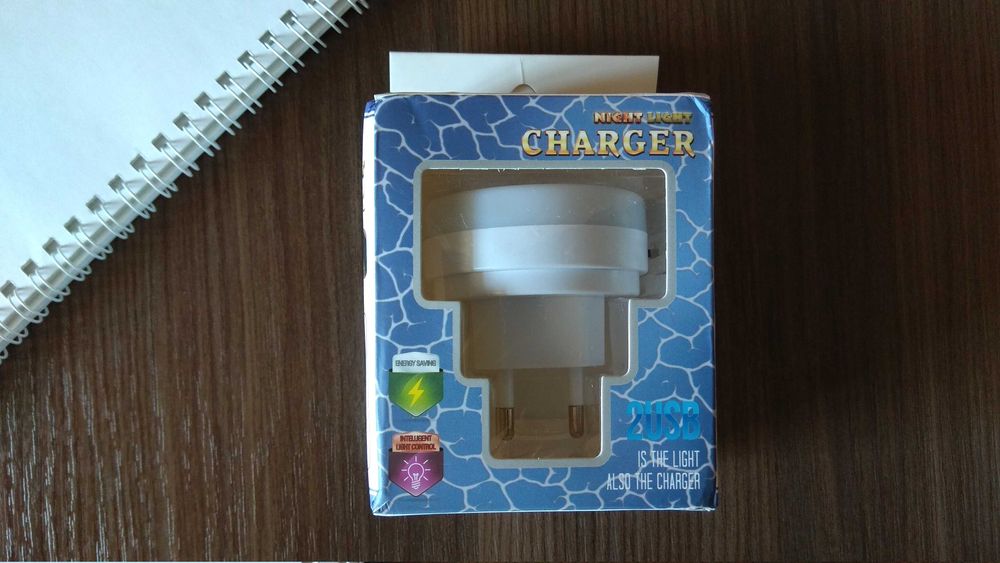 Ночник LED + двойное USB зарядное устройство