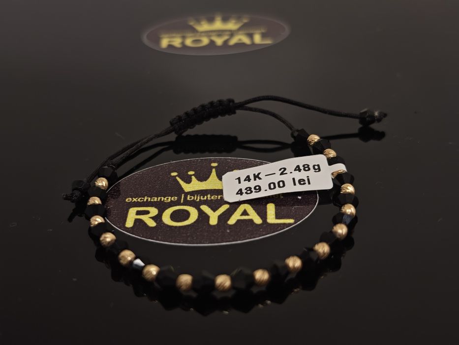 Bijuteria Royal: Brățară șnur aur 14k 2.48 gr