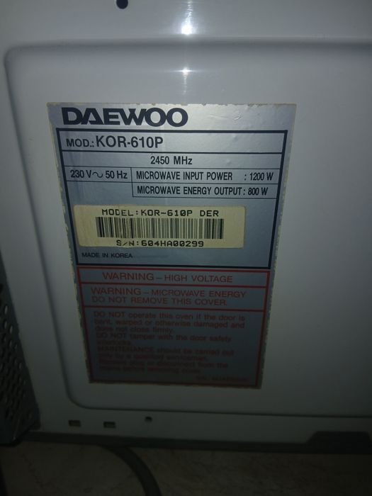 Cuptor cu microunde Daewoo KOR-610P NEFUNCTIONAL